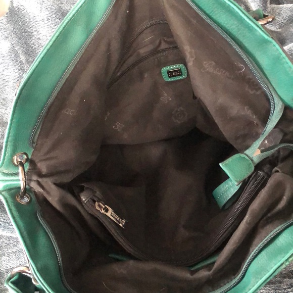 Emerald Green Studded Large Bag - Picture 4 of 4